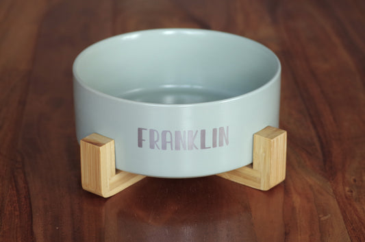 Matte ceramic bowl personalised - Eucalyptus
